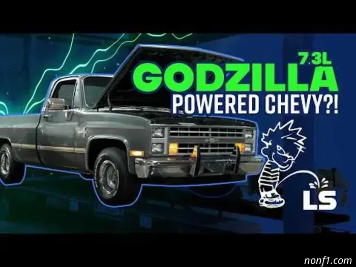 Hay un Ford Godzilla V8 "Rowdy" de 7,3 L en este clásico Chevy C10