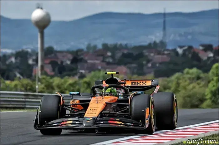 Lando Norris leads in the second practice.