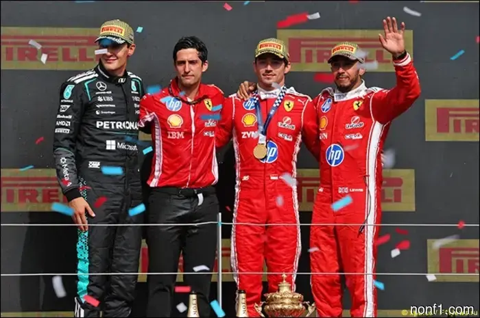 British Grand Prix: Leclerc - Russell - Hamilton