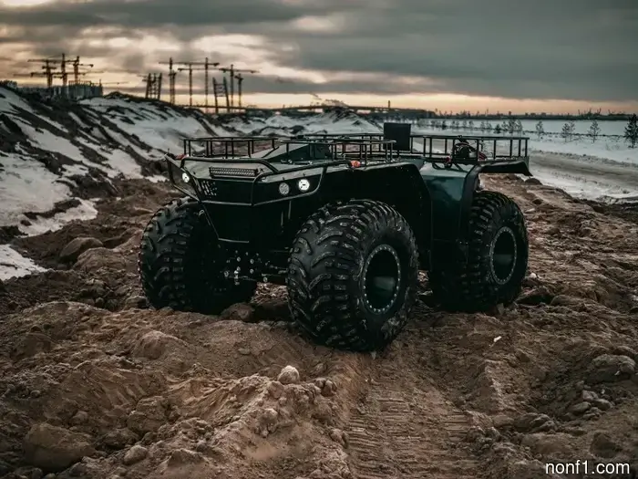 Certainly, these truck-sized ATVs originate from Russia.