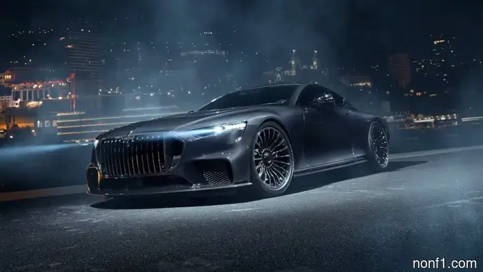 The new Brabus Twin-Turbo V12 Coupe features an extended hood and a lengthy rear.