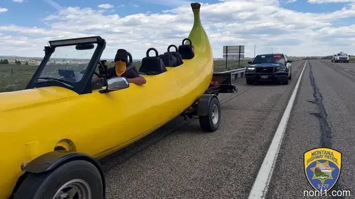 Man Operating Oversized Banana Stopped by Police in Montana
