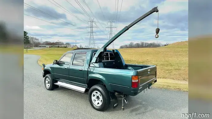 Incredibly Rare Toyota Hilux Featuring Factory Bed Crane Option Appears on Marketplace