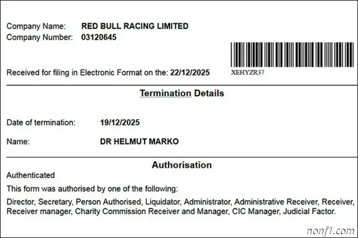 En Red Bull completaron el proceso para separarse de Marko.