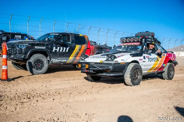 Toyota engineers transformed this 100,000-mile Tundra Hybrid into a desert racing vehicle.