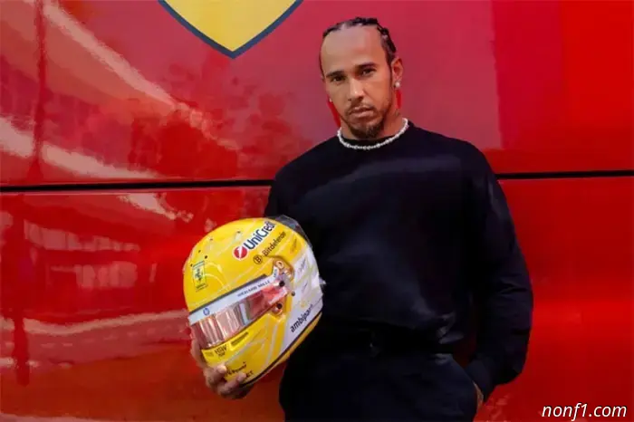 Lewis Hamilton unveiled a helmet for the Italian Grand Prix.