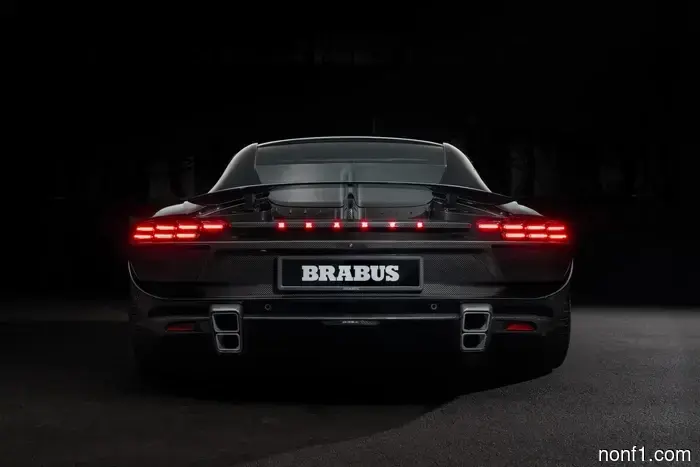 The new Brabus Twin-Turbo V12 Coupe features an extended hood and a lengthy rear.