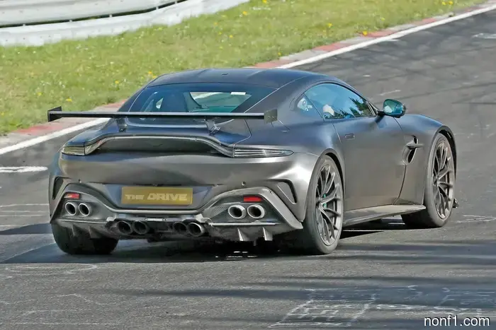 Count Them: Aston Martin Vantage Caught Testing with Eight Exhaust Pipes