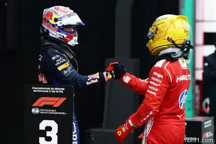 Hamilton reverses roles with Leclerc in a Ferrari switch.