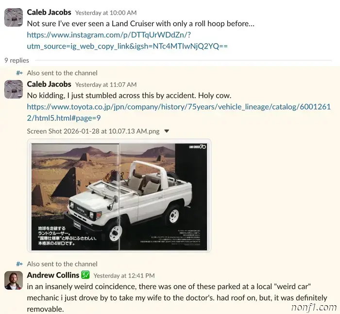 Perhaps I should consider purchasing a 70 Series Toyota Land Cruiser that has a foldable windshield and a roll hoop.