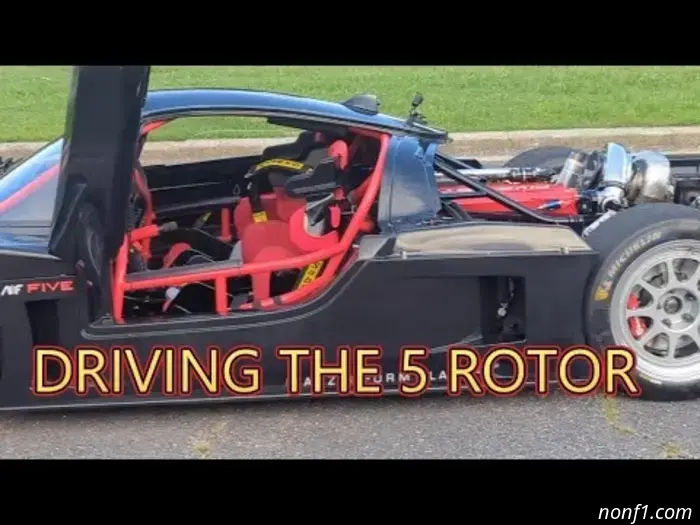 A heavily turbocharged five-rotor engine produces sounds that are reminiscent of an F1 V10, even more so than an actual F1 V10 itself.