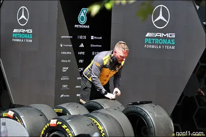 Available tire sets before the start