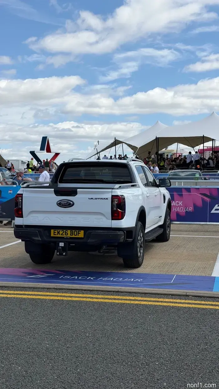 Take a look at the F1 drivers’ parking area in Silverstone.