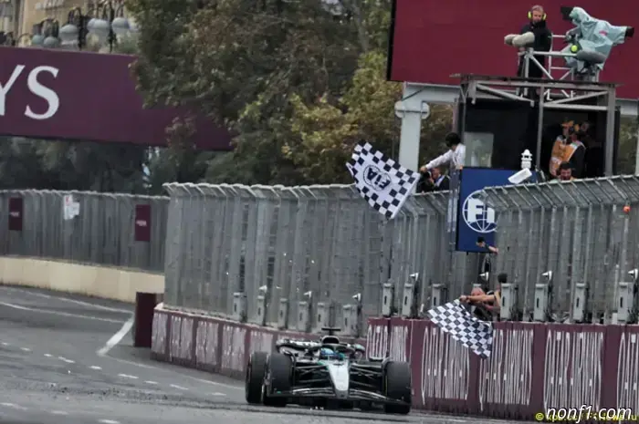 Russell: I was very happy when I saw the checkered flag.