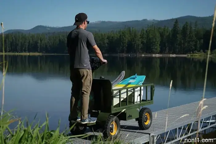 The StepRanger is a cargo carrier designed to fit into spaces where trucks cannot.