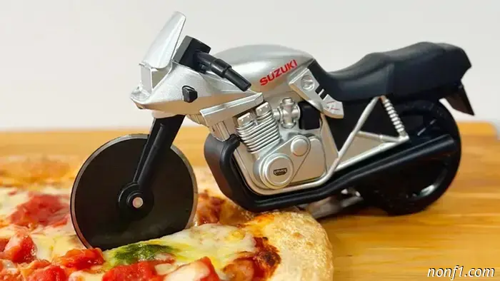 The Suzuki Motorcycle Pizza Cutter is the essential item your kitchen needs.