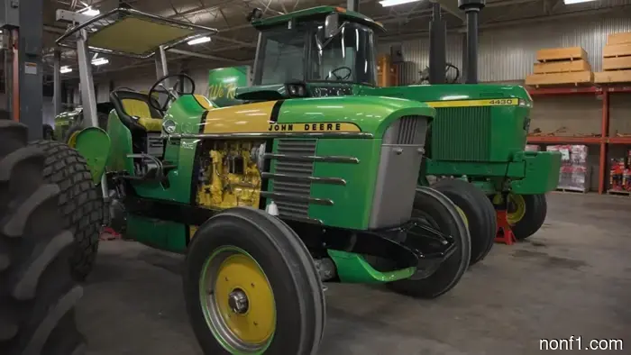 El diseñador de Hot Rod Chip Foose hizo que este tractor John Deere se pareciera a un viejo coche de carreras.