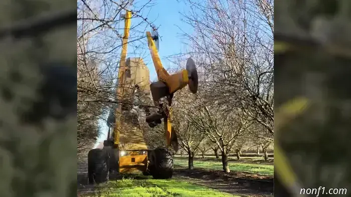 This Industrial Tree Trimming Vehicle Is a Spinning Device of Destruction