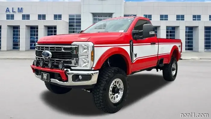 This Ford dealership understands the secret to selling trucks: give them a vintage appearance.