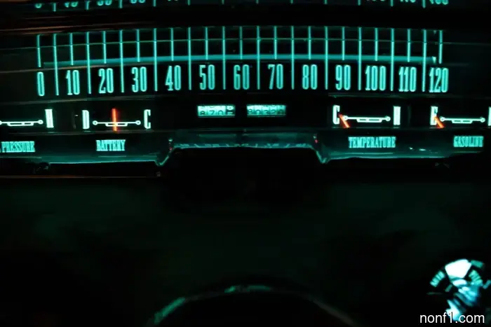 This Electroluminescent Gauge Cluster from the 1960s is far superior to a screen.