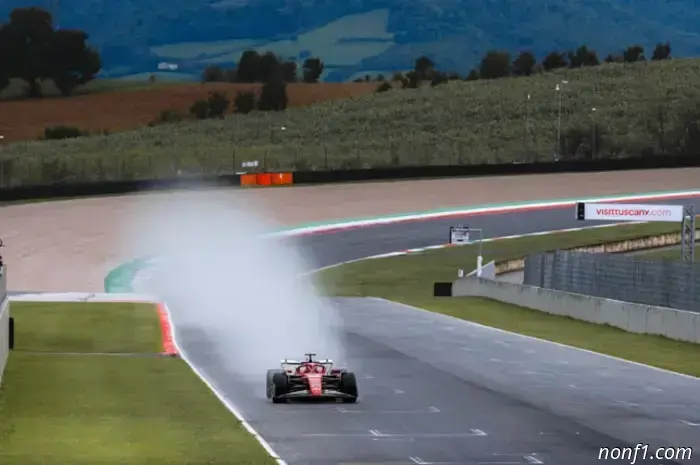 The Ferrari team completed tyre tests at Mugello