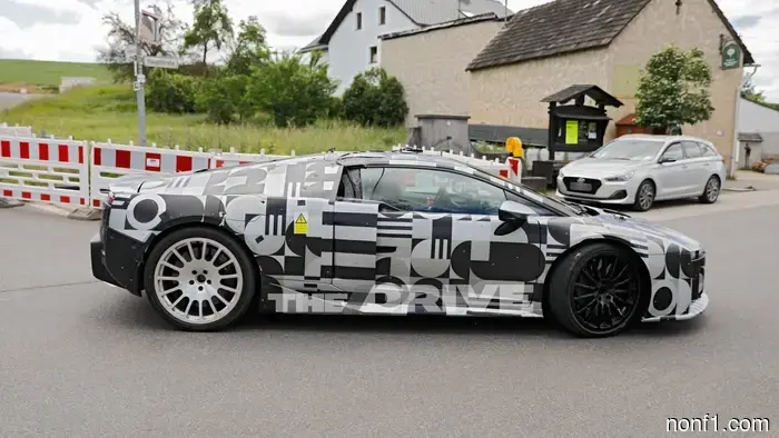 Spotted: Audi is currently evaluating its newly unveiled Nuvolari supercar at the Nurburgring.