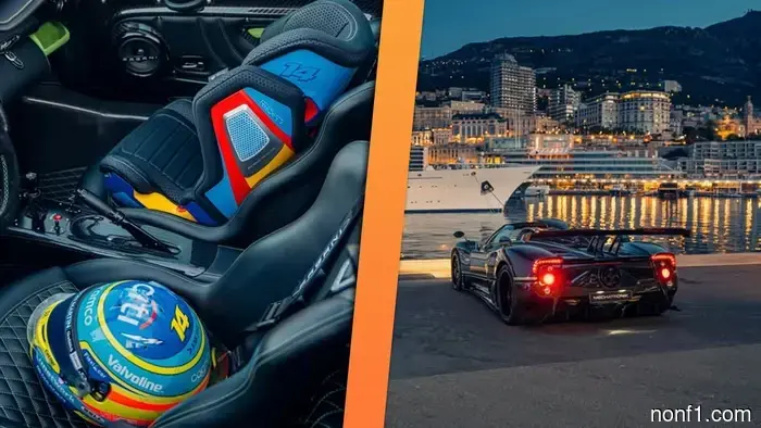Fernando Alonso Received a Fantastic Easter Egg with His New Pagani: A Kid's Seat in Matching Color.
