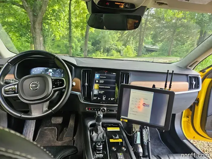 The strangest feature of this Volvo V90 isn't the color; it's located in the trunk.
