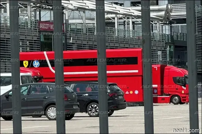 Ferrari started the shooting day in Monza.