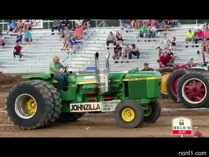 John Deere Tractor Equipped with a V16 Detroit Diesel Tugboat Engine is a Sled-Pulling Powerhouse.