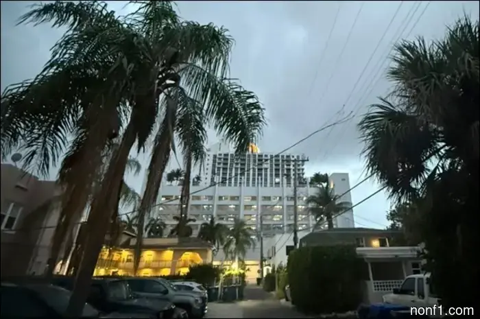 In Miami, it's 7 AM, and it's raining.