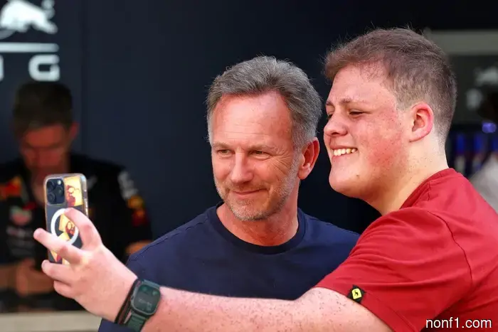 Horner prepared to return to the Silverstone paddock.
