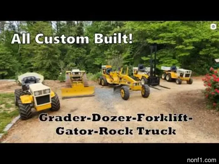 DIY Enthusiast Constructs Ultimate Chore Fleet Using a Mini Bulldozer and Road Grader Built from Lawn Tractors