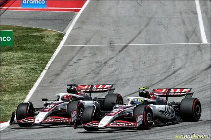 The safety car did not help the Haas F1