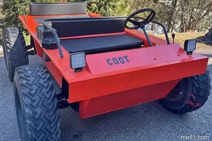Purchase this 1970s amphibious ATV featuring four-wheel steering.
