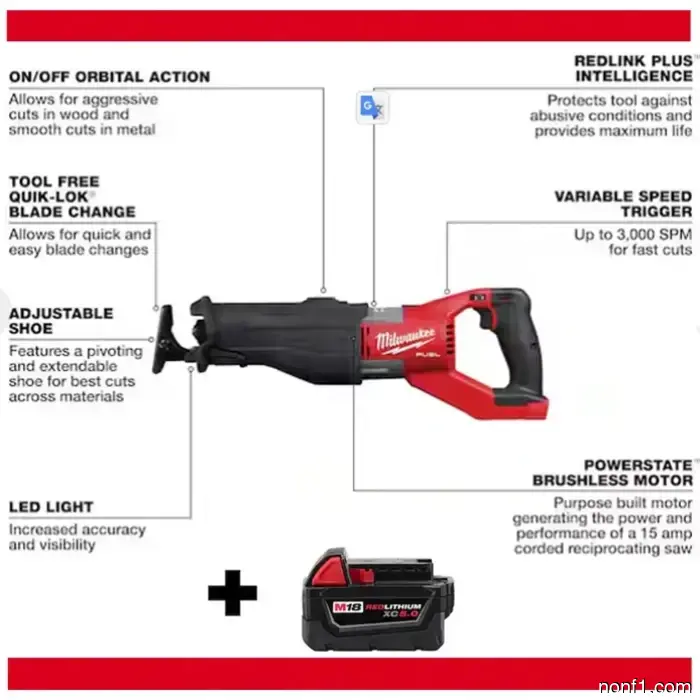 The Powerful Milwaukee Sawzall is 48% Discounted for Today Only.