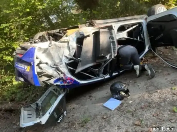 Jos Verstappen was involved in a serious accident on the rally track.