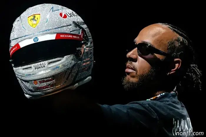 Lewis Hamilton mostró el diseño de su casco para Las Vegas.