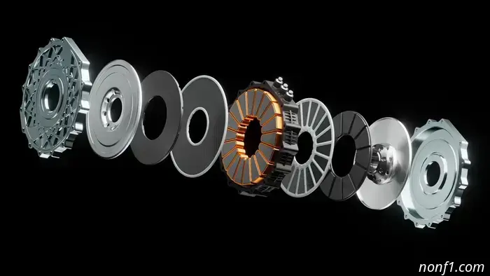 These 1,000-HP electric vehicle motors serve the dual purpose of functioning as rear brakes.