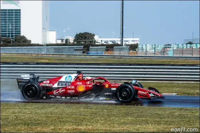 Zhou drove 159 laps on rain tire tests