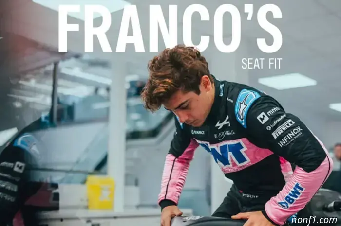 Franco Colapinto underwent a seat fitting at Alpine