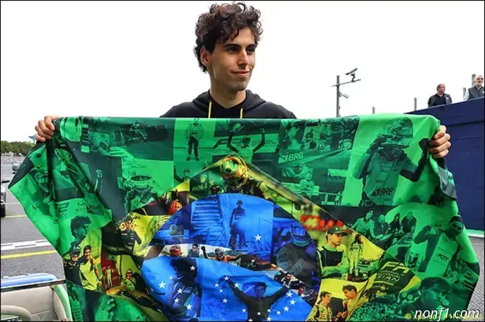 Bortoleto thanked his partner for the support.