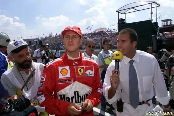 Schumacher's racing suit was sold for nearly €100,000.