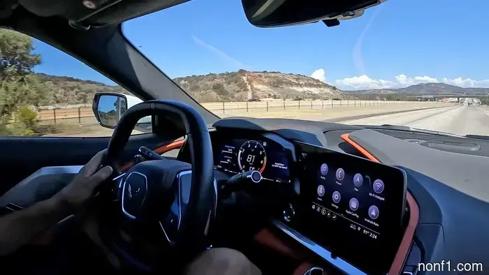 World's First 8.1L Big Block C8 Corvette Makes Its Debut on the Freeway