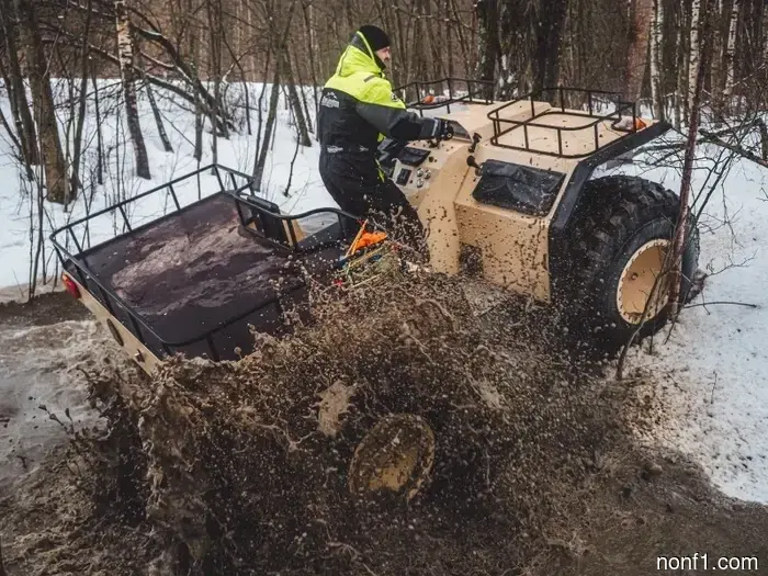 Certainly, these truck-sized ATVs originate from Russia.