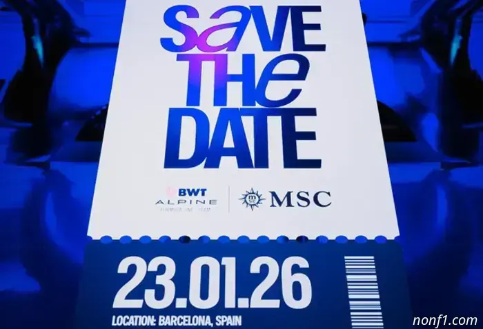 Alpine anunció la fecha de presentación de su nuevo coche.