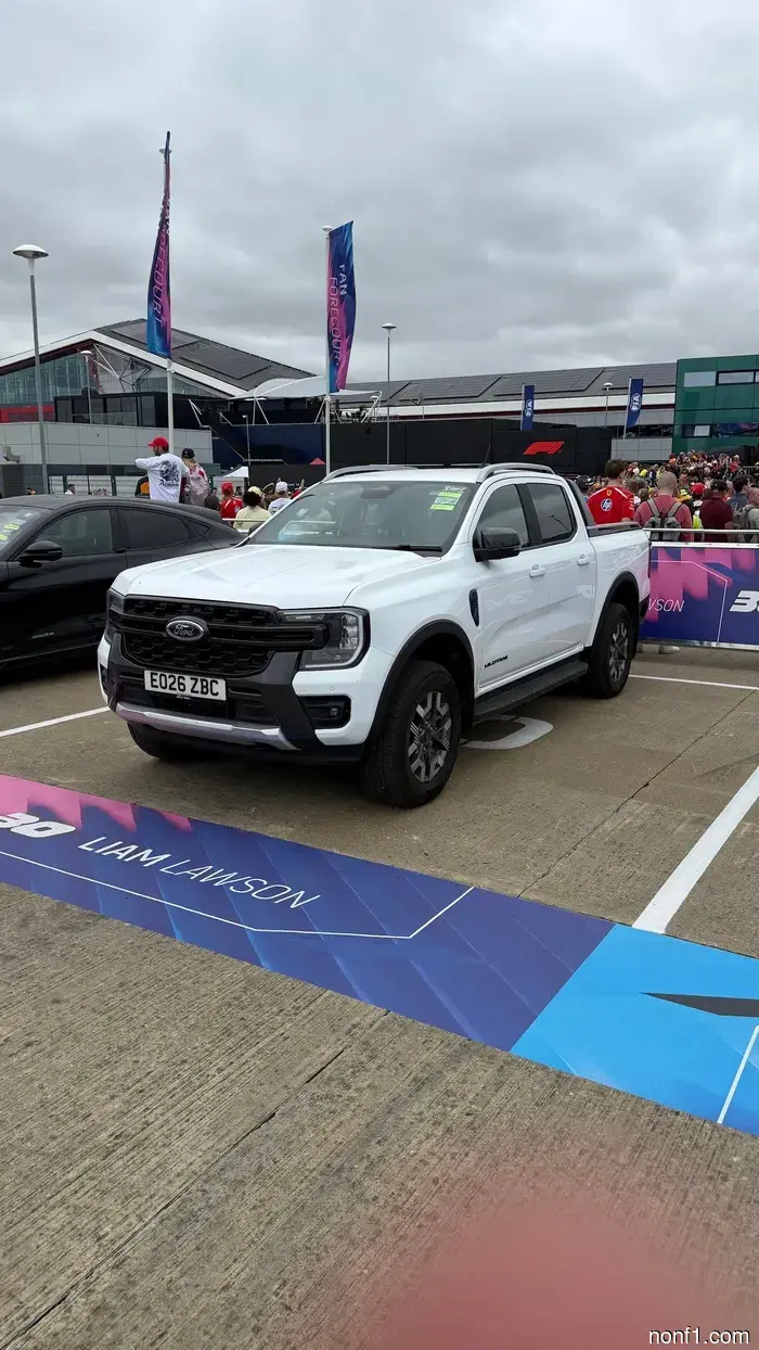 Take a look at the F1 drivers’ parking area in Silverstone.