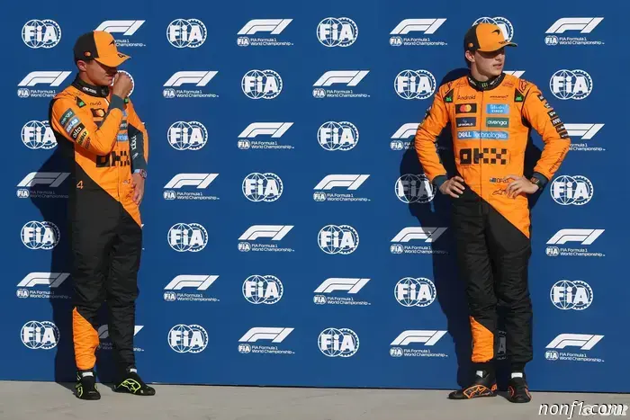 Brown justifies McLaren's position as Verstappen approaches.