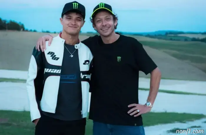 Norris visited Valentino Rossi's team in Italy.