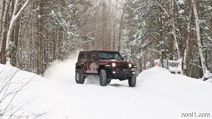 ‘Terrifyingly Quick’: Fearless Individual Launches a V8 Jeep Wrangler 392 Through a Snow Rally Course